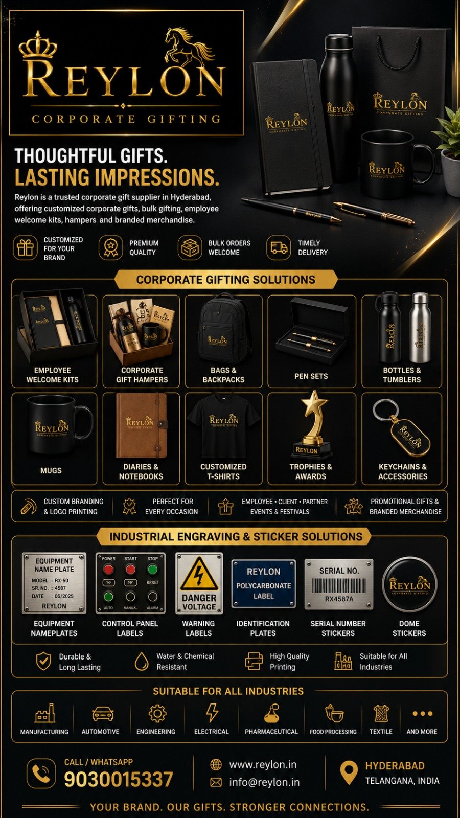 Control Panel Nameplate Manufacturers in Hyderabad