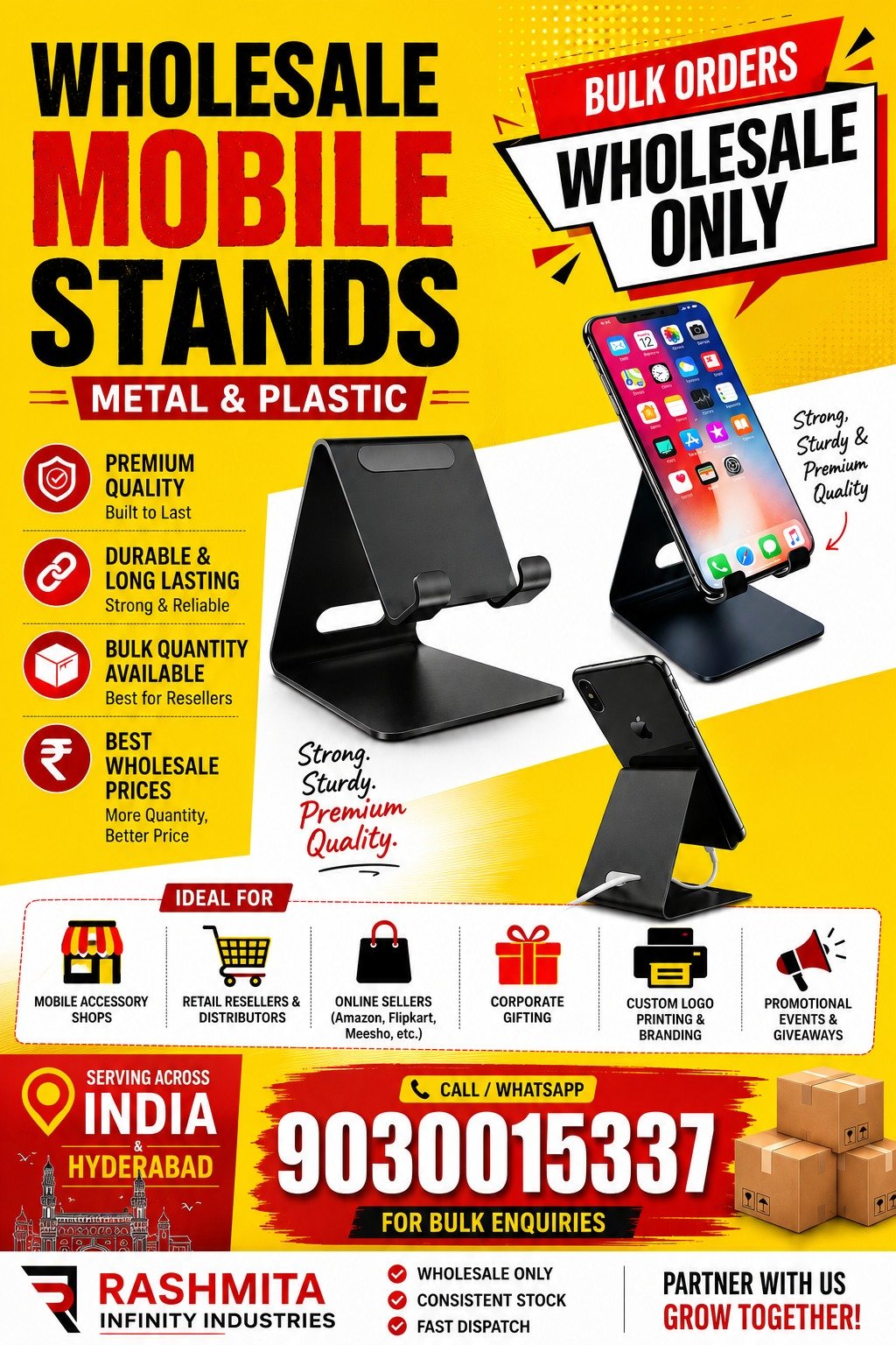 Bulk Mobile Stands Supplier in Hyderabad